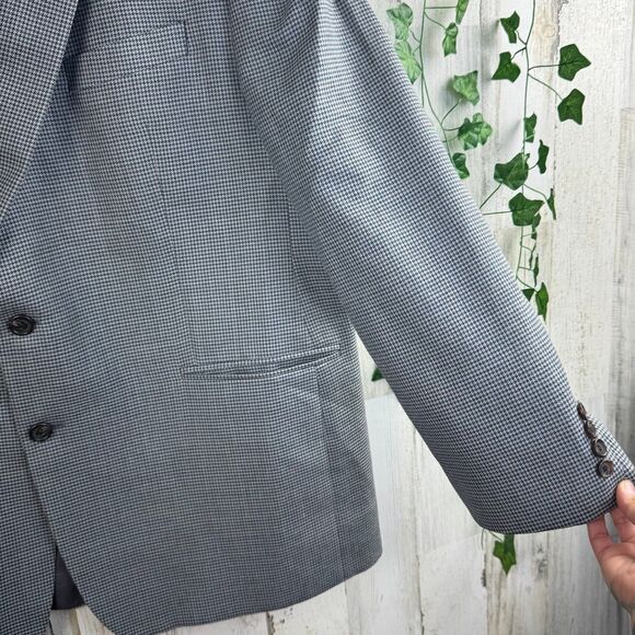 Lauren Ralph Lauren Blazer Sport Coat Mens 46R Gray Silk Wool Jacket - Picture 4 of 9